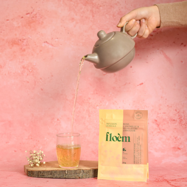 Tisane rose et camomille de floèm