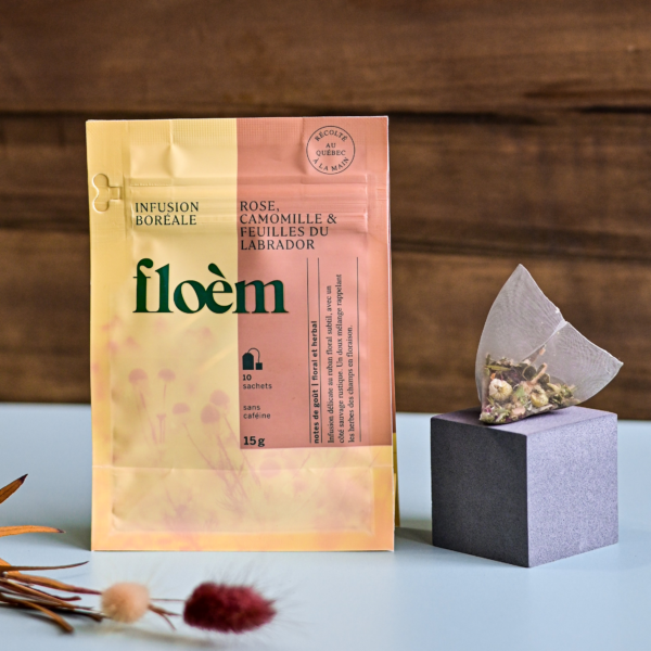 Tisane en sachets "Rose, camomille & feuilles du Labrador" <br> de <strong>Floèm</strong> – Image 3