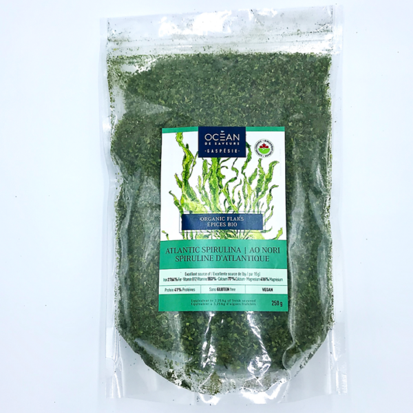 Spiruline nori verte en flocons