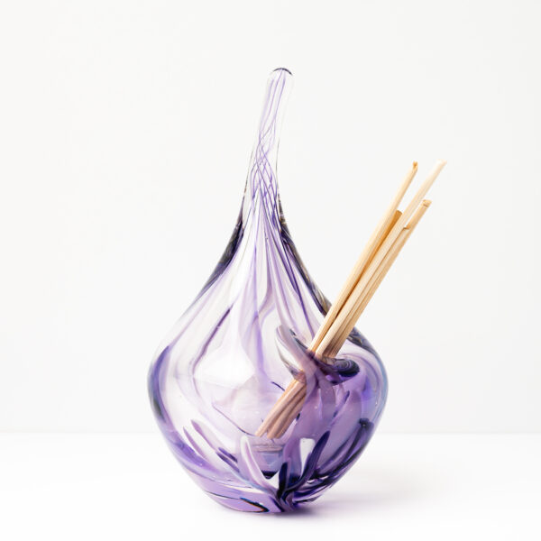 diffuseur en verre mauve