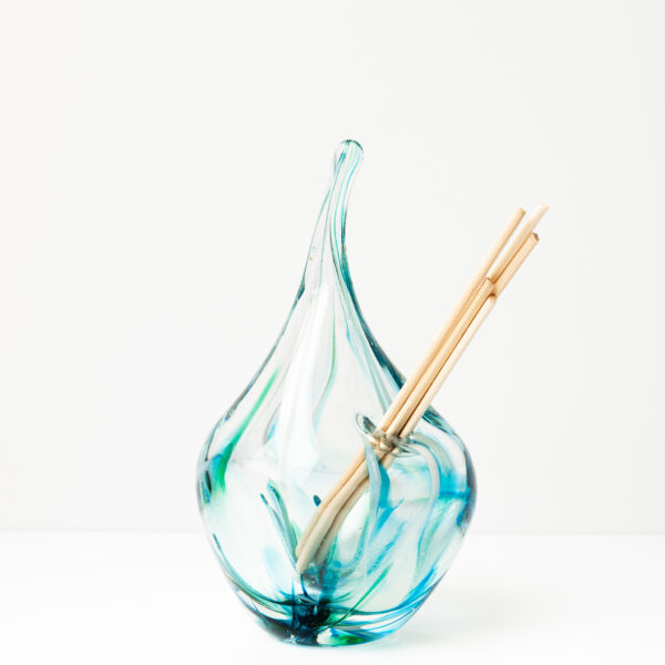 diffuseur en verre aquamarine