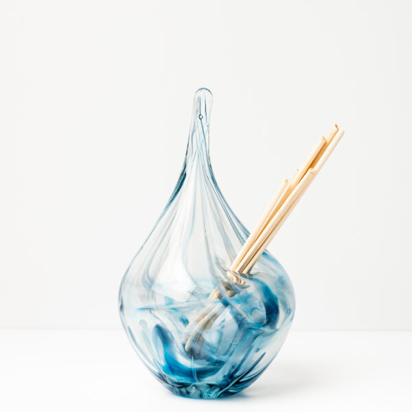 diffuseur en verre bleu