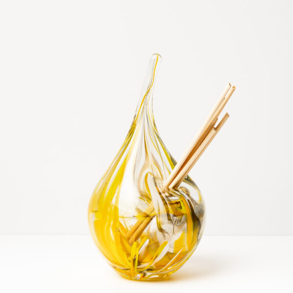 diffuseur en verre jaune