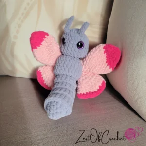 peluche en crochet papillon